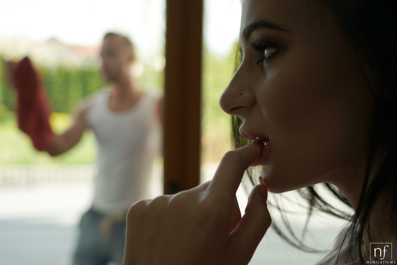 Kate Rich loves the way Jason X fills out his wifebeater as he cleans her windows-00