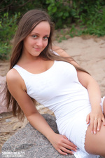 Big Boobed Russian Girl Posing Naked Outdoors-02
